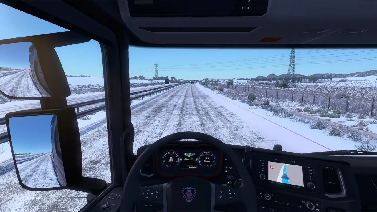 Euro Truck Simulator 2 "Морозная зимняя погода" [v10.5]