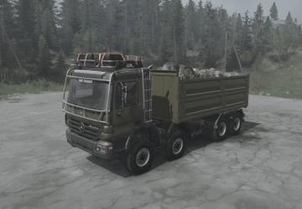 Мод Mercedes Actros 3332 версия 1.07 для Spintires: MudRunner (v28.09.22)