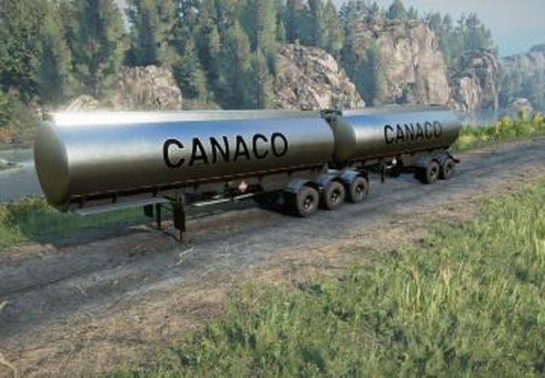 Мод TWM’s TrailerWerks Fuel Tanker B-Train Trailer v1.0 для SnowRunner (v41.0)