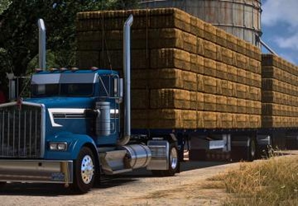 Мод Cali Hay Flats Trailer версия 1.0 для American Truck Simulator (v1.58.x, 1.59.x)
