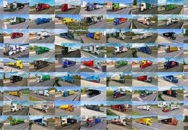 Мод Painted Truck Traffic Pack версия 18.7.13 для Euro Truck Simulator 2 (v1.59.x)