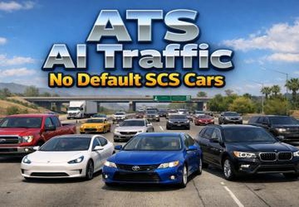 Мод AI Traffic No Default SCS Cars версия 1.1 для American Truck Simulator (v1.59.x)