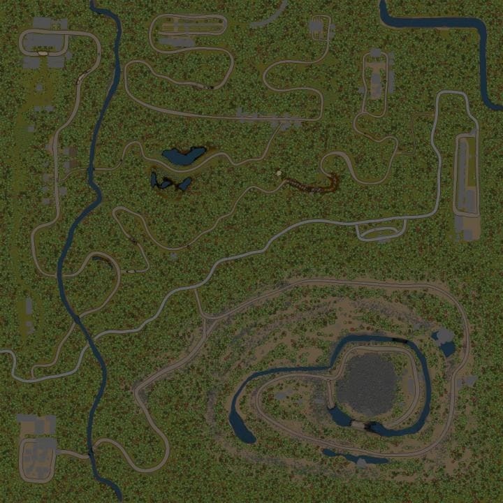 Мод Карта Лес и карьер для Spintires: MudRunner