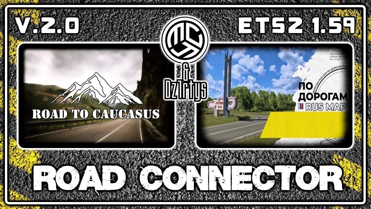 МОД Road to Caucasus + RusMap RC v2.0 ДЛЯ EURO TRUCK SIMULATOR 2