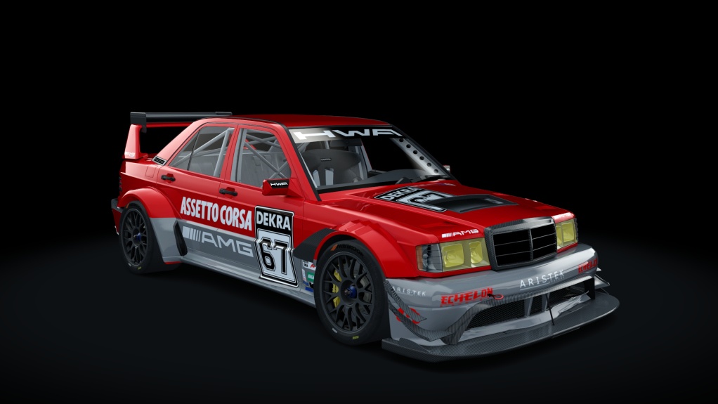 Мод Mercedes-Benz 190E EVO II / HWA EVO.R v1.0.1 для Assetto Corsa