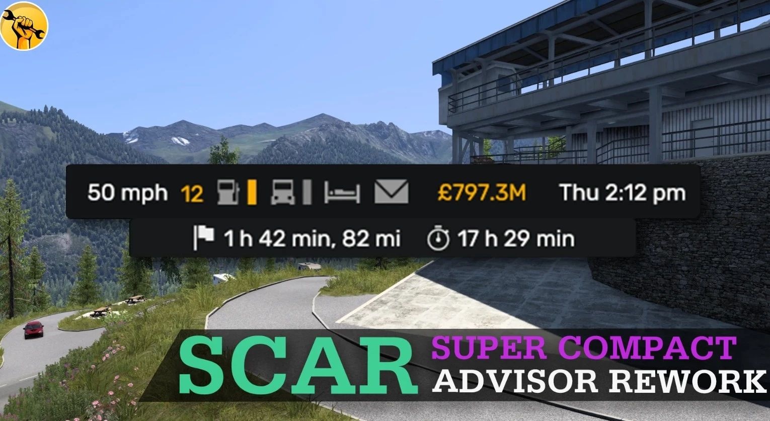 МОД Super Compact Advisor Rework v1.0 ДЛЯ EURO TRUCK SIMULATOR 2