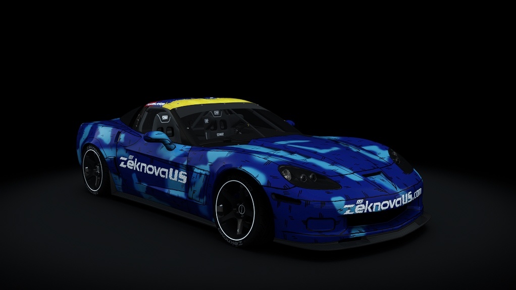 Мод Chevrolet Corvette Luis Lanz #8 Zeknova Manga C6 v1.0.1 для Assetto Corsa