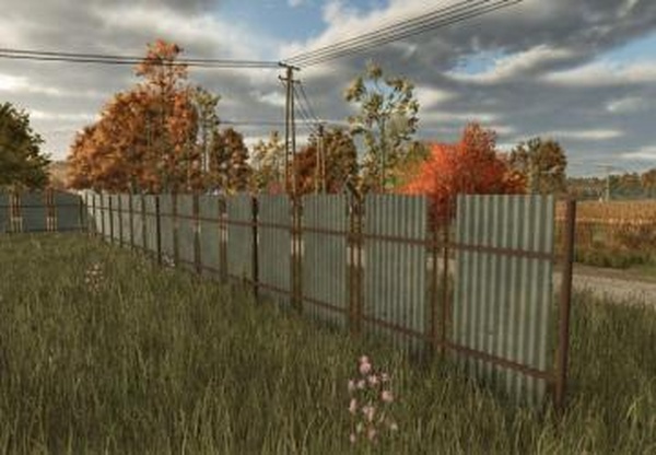 Мод Corrugated Iron Fence версия 1.0.0.0 для Farming Simulator 2025