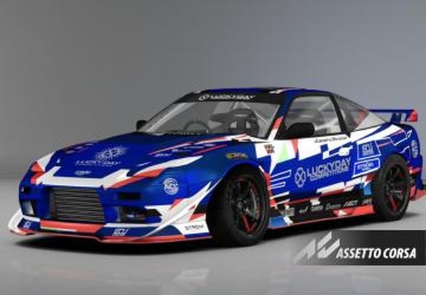 Мод World Drift Tour | 2025 Nissan 180SX - James Deane v2021 для Assetto Corsa
