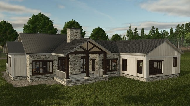 Мод American Stone Farm House v1.0.0.0 (1.19.x) ДЛЯ FARMING SIMULATOR 2025