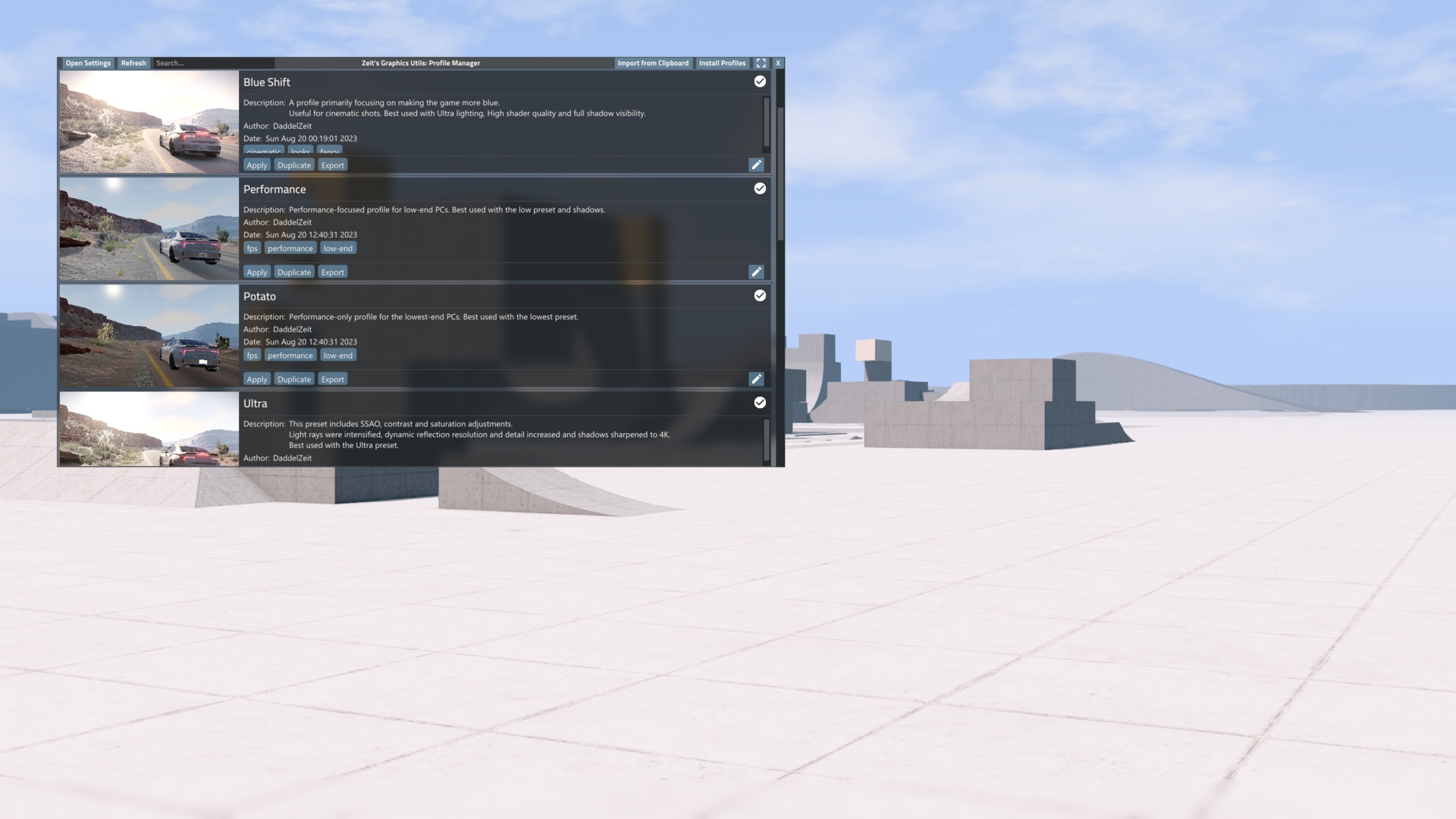Мод Zeit's Graphics v18.4a (0.38.x) ДЛЯ BEAMNG.DRIVE