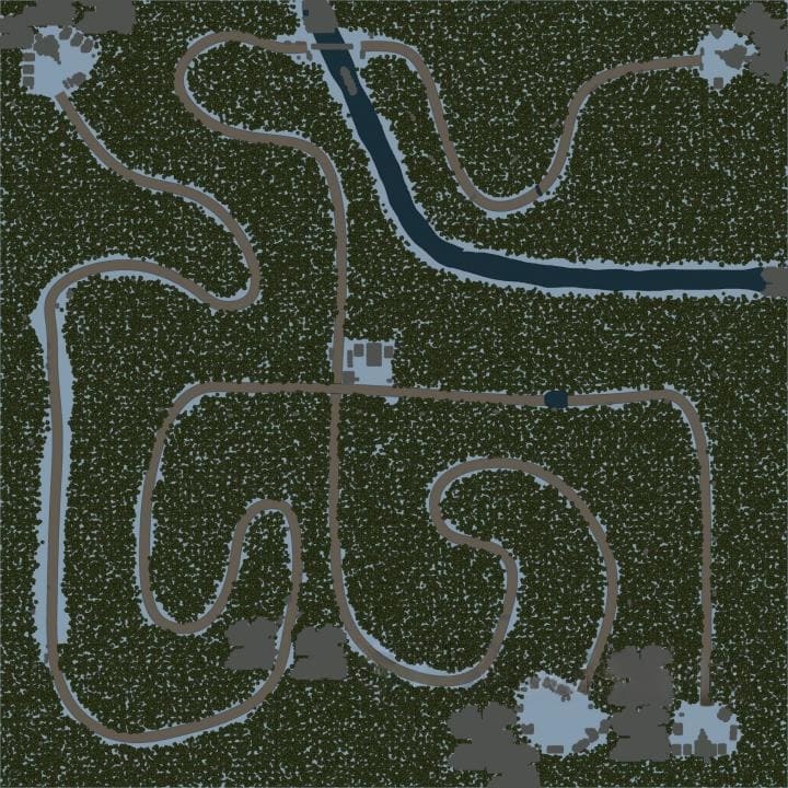 Мод Карта Cуровые дороги для Spintires: MudRunner
