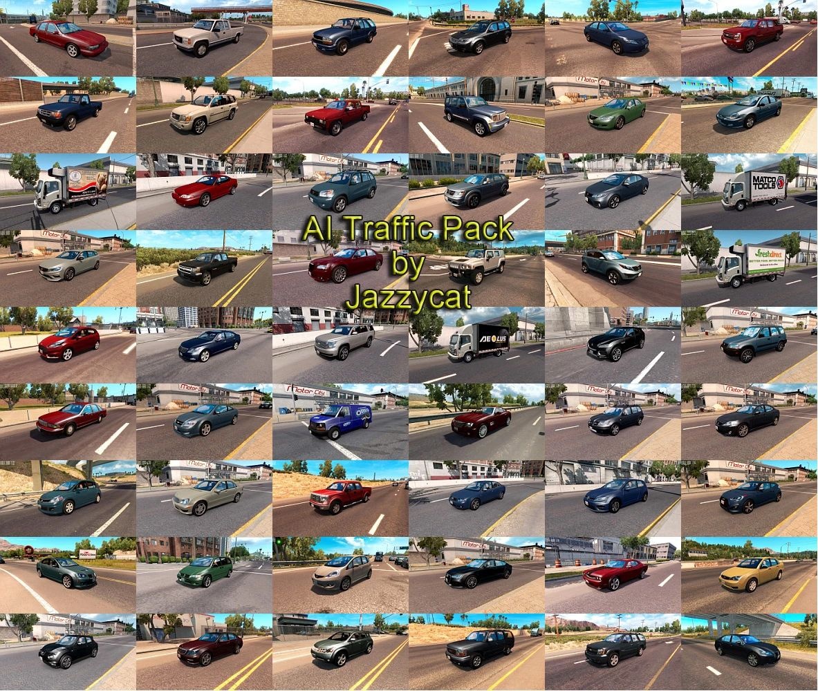 МОД AI Traffic Pack v16.6.8 ДЛЯ AMERICAN TRUCK SIMULATOR
