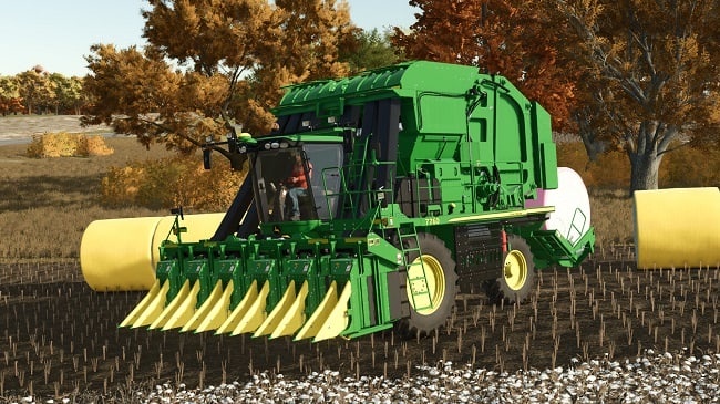 Мод John Deere 7760/CP690 Roller Pickers v1.1.1.0 (1.19.x) ДЛЯ FARMING SIMULATOR 2025