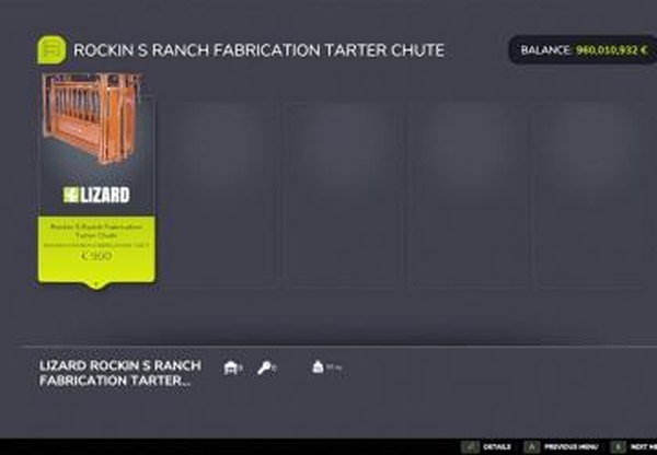 Мод Tarter cattle chute версия 1.0.0.0 для Farming Simulator 2025