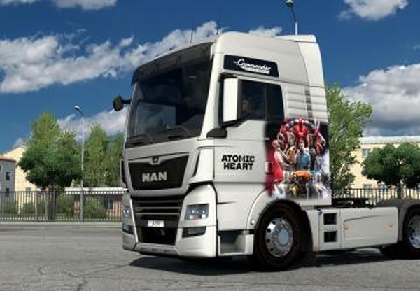 Мод Скин - MAN TGX E6 - Atomic Heart версия 1.0 для Euro Truck Simulator 2 (v1.57-1.60+)