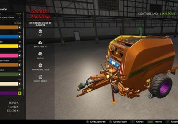 Мод John Deere V452RE версия 1.0.0.0 для Farming Simulator 2025