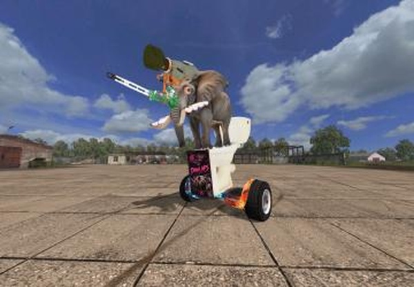 Мод Слон унитаз-гироскутер версия 1.0 для Farming Simulator 2017 (v1.5.3.1)