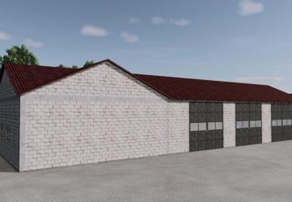 Мод Halls Made Of White Concrete Blocks версия 1.0.0.0 для Farming Simulator 2025
