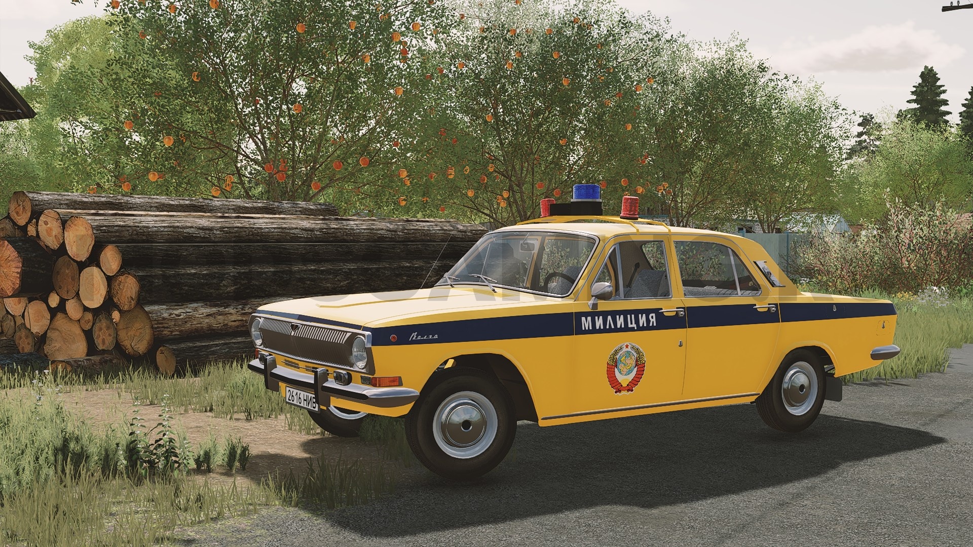 МОД ГАЗ-24 ГАИ V1.0.0.0 ДЛЯ FARMING SIMULATOR 2022