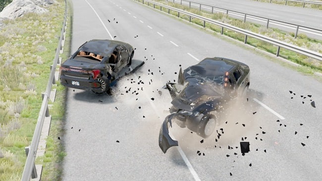 Мод Dynamic Damage Particles v1.9 (0.39.x) ДЛЯ BEAMNG.DRIVE