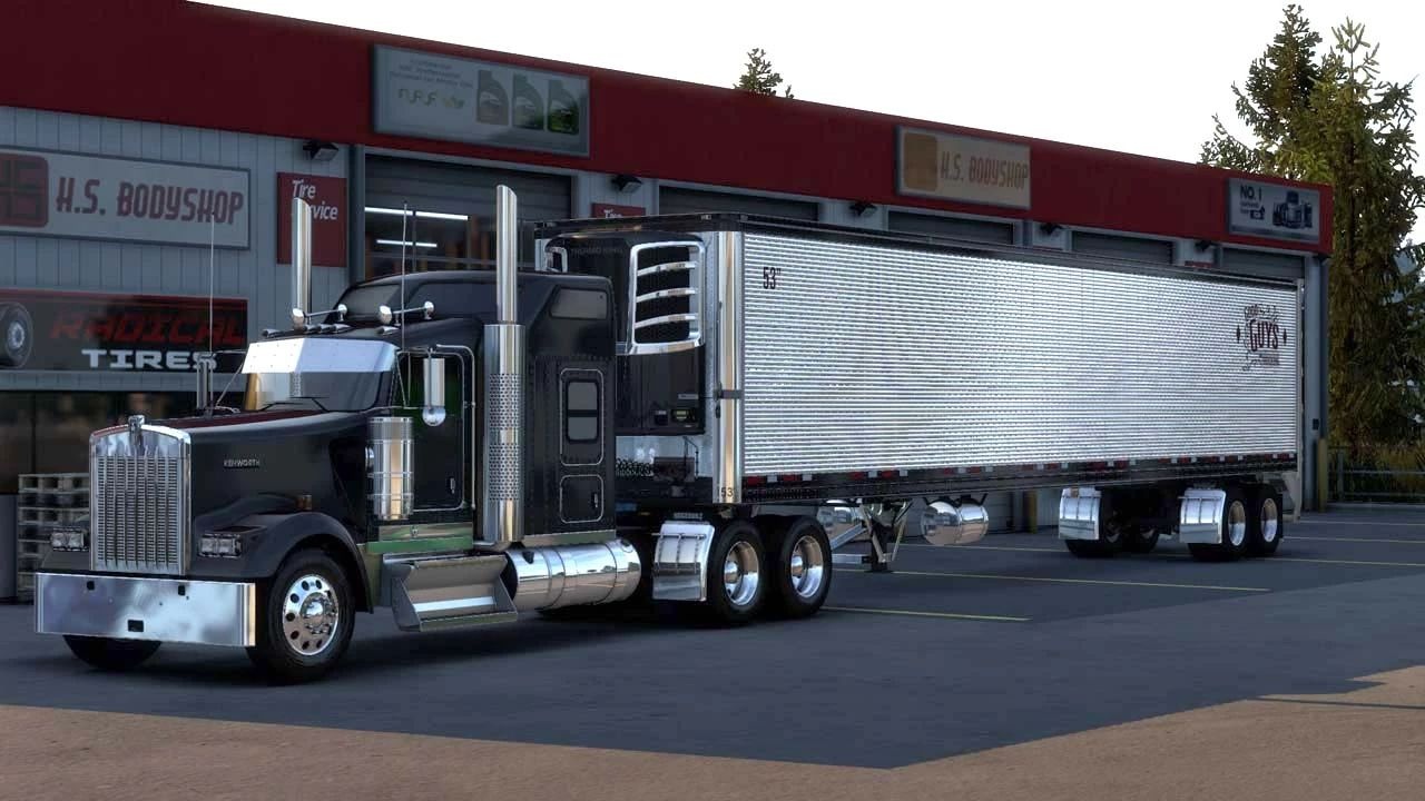 МОД Vanguard Reefer Trailer v1.60 ДЛЯ AMERICAN TRUCK SIMULATOR