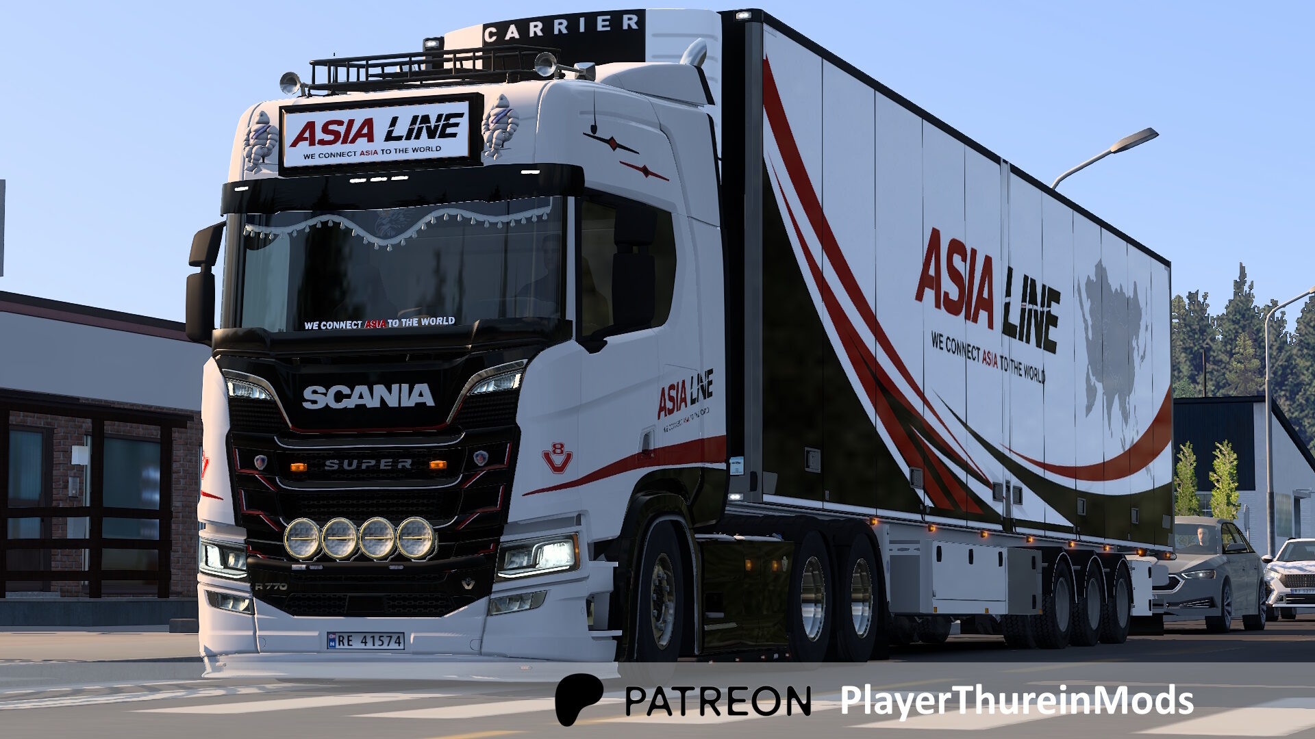 МОД Asia Line Combo Skin v2.0 ДЛЯ EURO TRUCK SIMULATOR 2