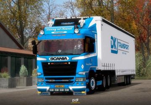 Мод Scania R520 «Danny vd Heuvel» версия 11.0 для Euro Truck Simulator 2 (v1.60.x)