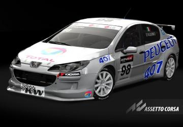 Мод Peugeot 407 WTCC версия 2.1 для Assetto Corsa