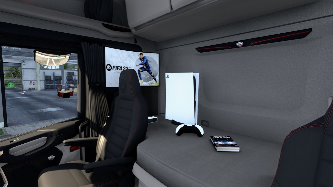 МОД PS 5 with Lit screens v1.0 ДЛЯ EURO TRUCK SIMULATOR 2