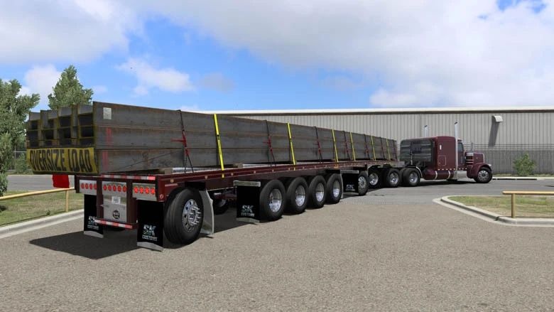 МОД 53ft Mac Flatbed v3.5 ДЛЯ AMERICAN TRUCK SIMULATOR