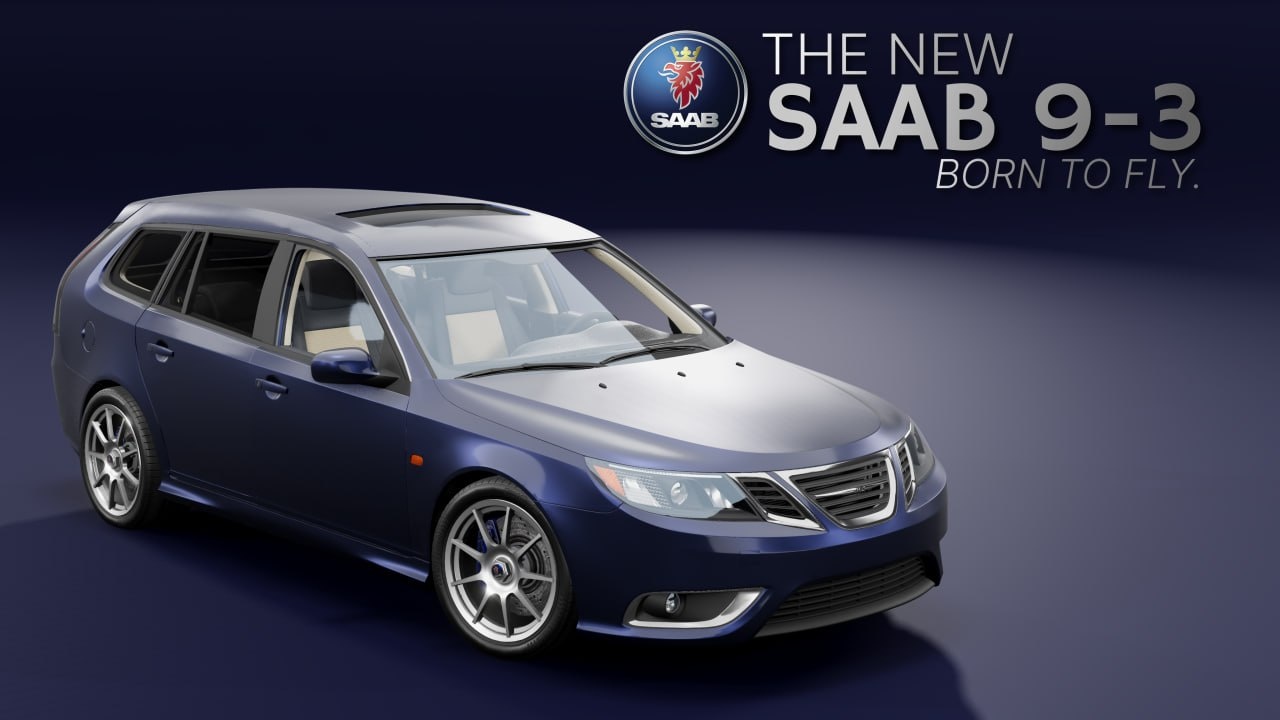 Мод Saab 9-3 v2.2 Remaster (0.39.x) ДЛЯ BEAMNG.DRIVE