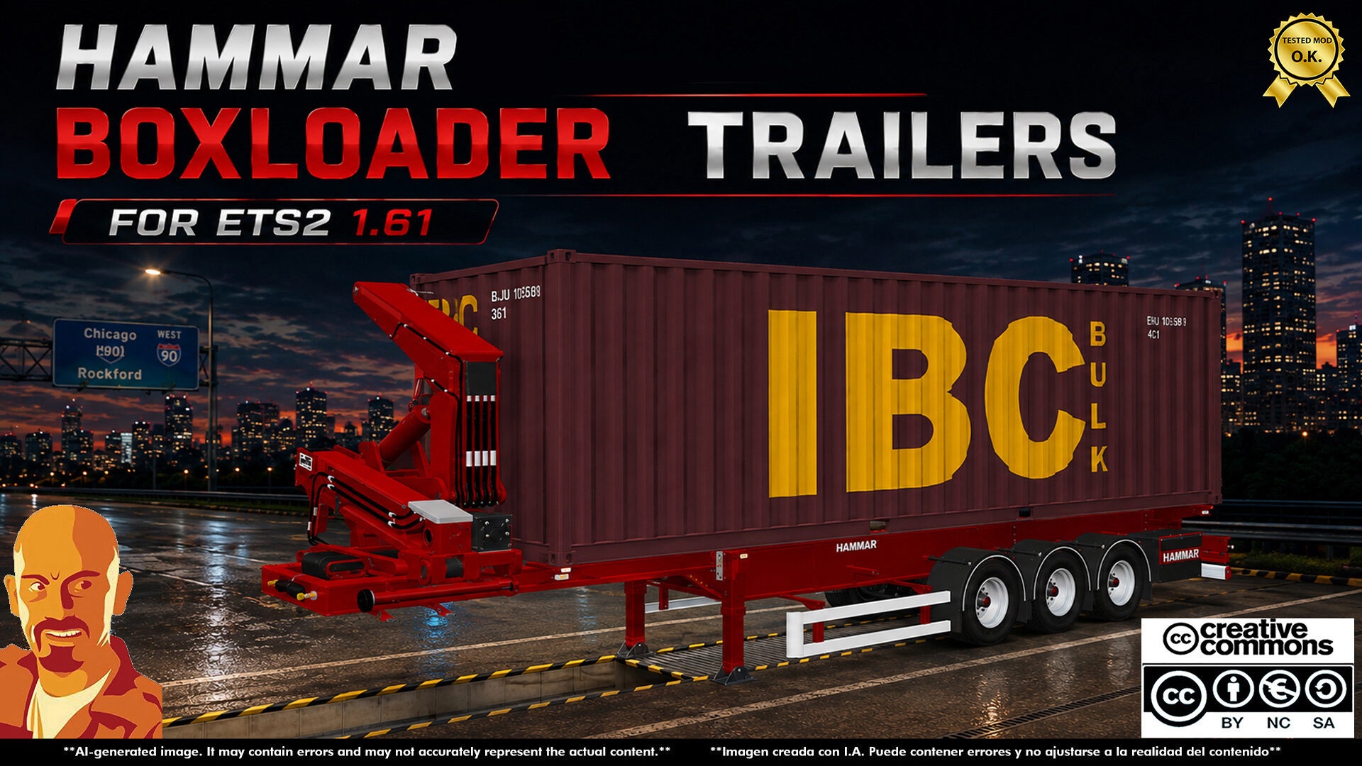 МОД Hammar Boxloader Trailers v2.0 ДЛЯ EURO TRUCK SIMULATOR 2