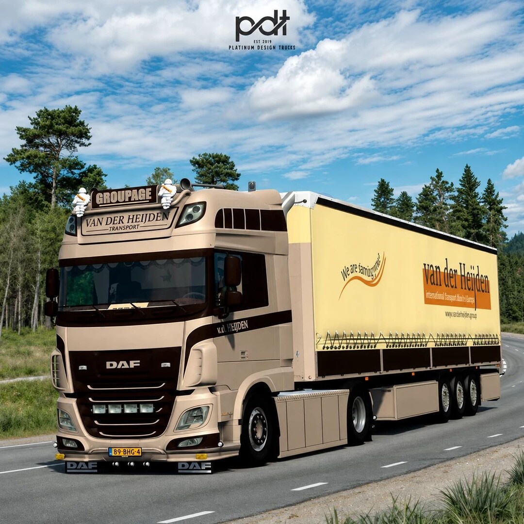МОД DAF XF 106 480 + Trailer Van der Heijden v1.0 ДЛЯ EURO TRUCK SIMULATOR 2