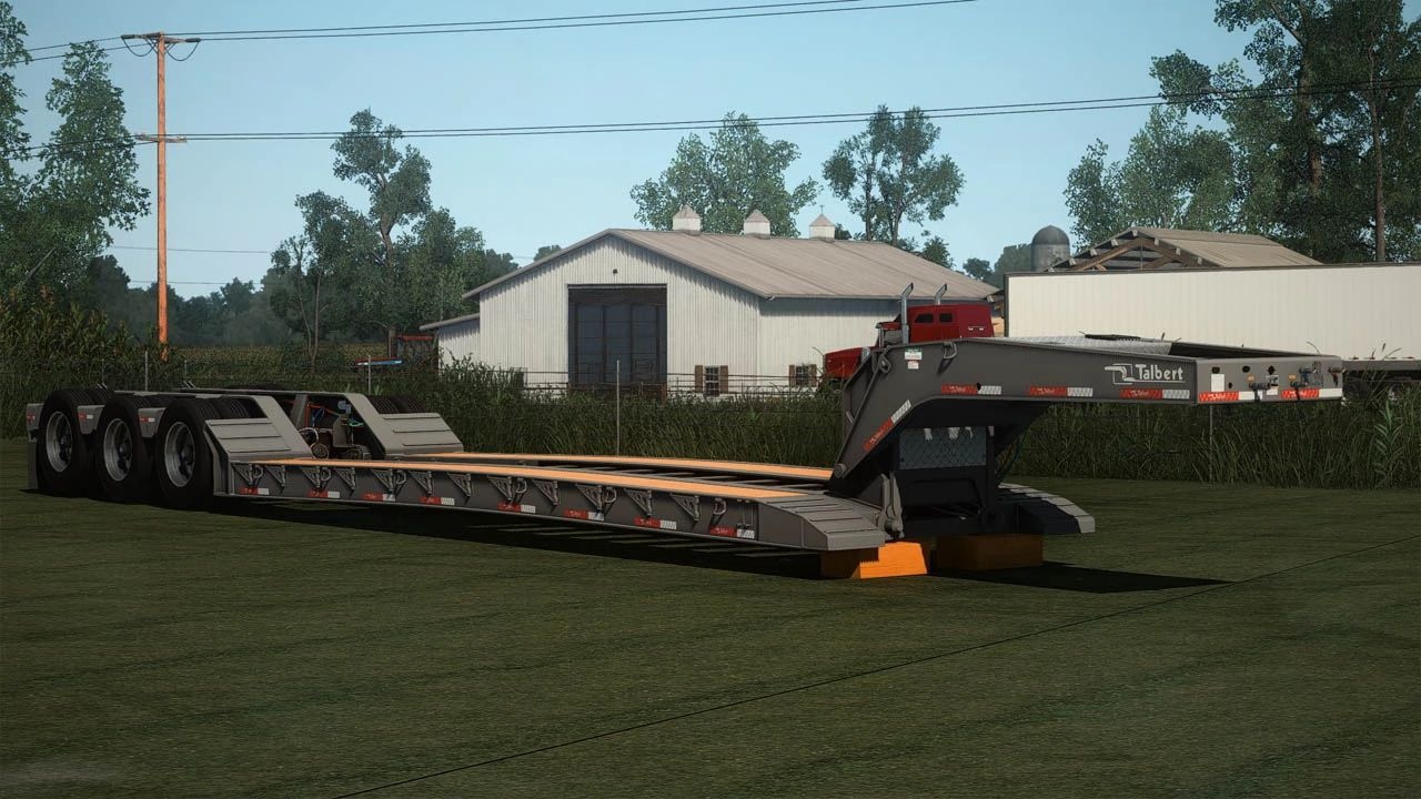 МОД Talbert 55CC Lowboy v1.0 ДЛЯ AMERICAN TRUCK SIMULATOR ДЛЯ AMERICAN TRUCK SIMULATOR