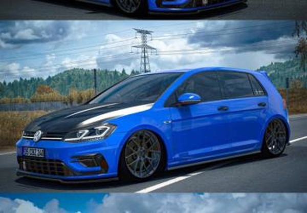 Мод Volkswagen Golf R Line 7.5 2018 версия 2.0 для American Truck Simulator (v1.60.x)