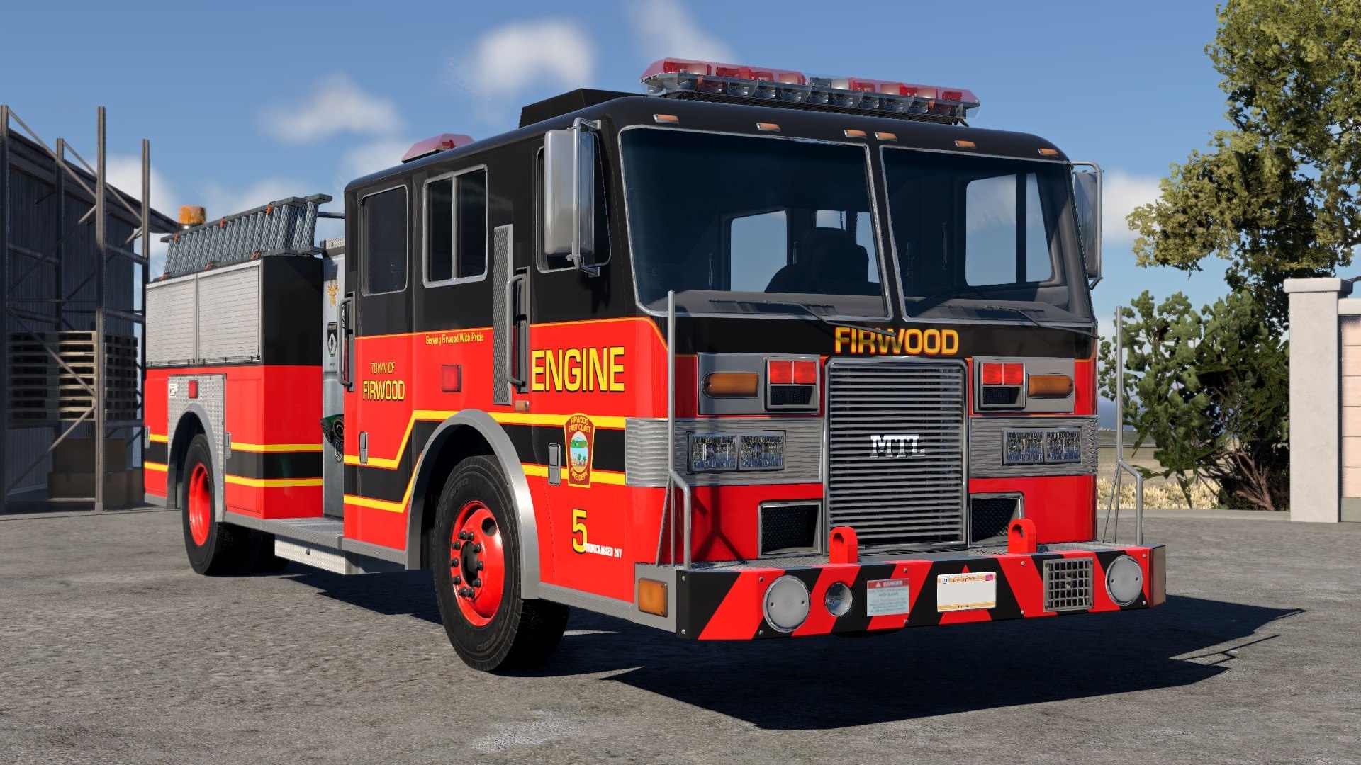 Мод MTL Fire Truck v1.16 (0.39.x) ДЛЯ BEAMNG.DRIVE
