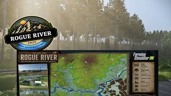 МОД Карта Rogue River v1.0.0.0 (1.21.x) ДЛЯ FARMING SIMULATOR 2025