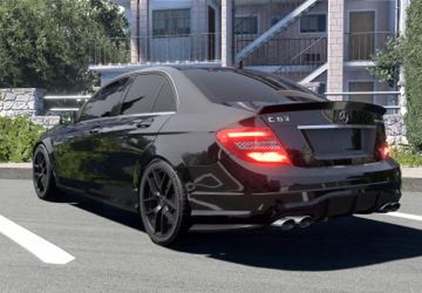 Мод Mercedes-Benz C63 (W204) версия 1.0 Fix для BeamNG.drive (v0.39.x)