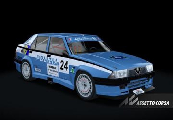 Мод Alfa Romeo 75 Polizia Race “Giro d’Italia 1989 Edition” v1.0 для Assetto Corsa