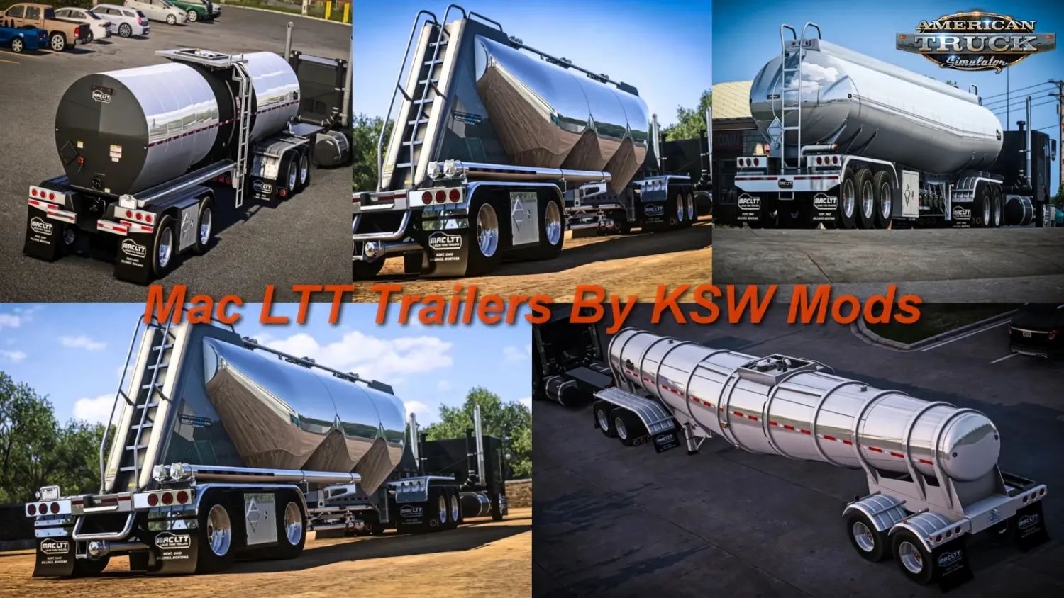МОД Mac LTT Trailers v1.0 ДЛЯ AMERICAN TRUCK SIMULATOR