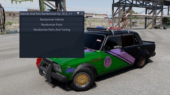 МОД Vehicle And Part Randomizer v3.0 (0.39.x) ДЛЯ BEAMNG.DRIVE
