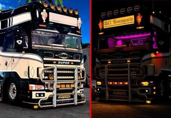 Мод Scania Lion 164L V8 Special Megamod версия 2.4 для Euro Truck Simulator 2 (v1.60.x)
