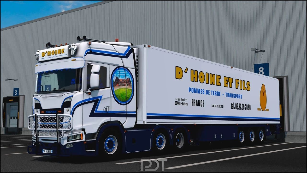 МОД Scania S580 + Trailer "D'Hoine et Fils" v1.0 ДЛЯ EURO TRUCK SIMULATOR 2