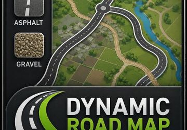 Мод Dynamic Road Map версия 1.0.0.0 для Farming Simulator 2025 (v1.21.0)