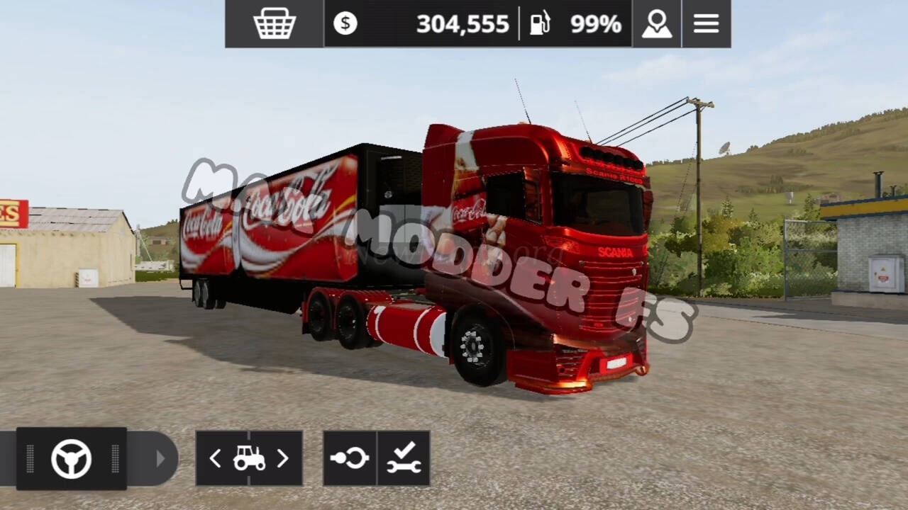 Мод Scania R1000 Coca-Cola версия 09.09.22 для Farming Simulator 20