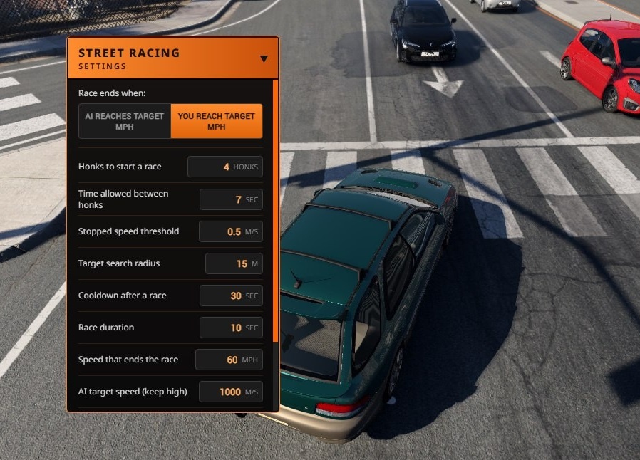 МОД Street Racing v1.2 (0.39.x) ДЛЯ BEAMNG.DRIVE