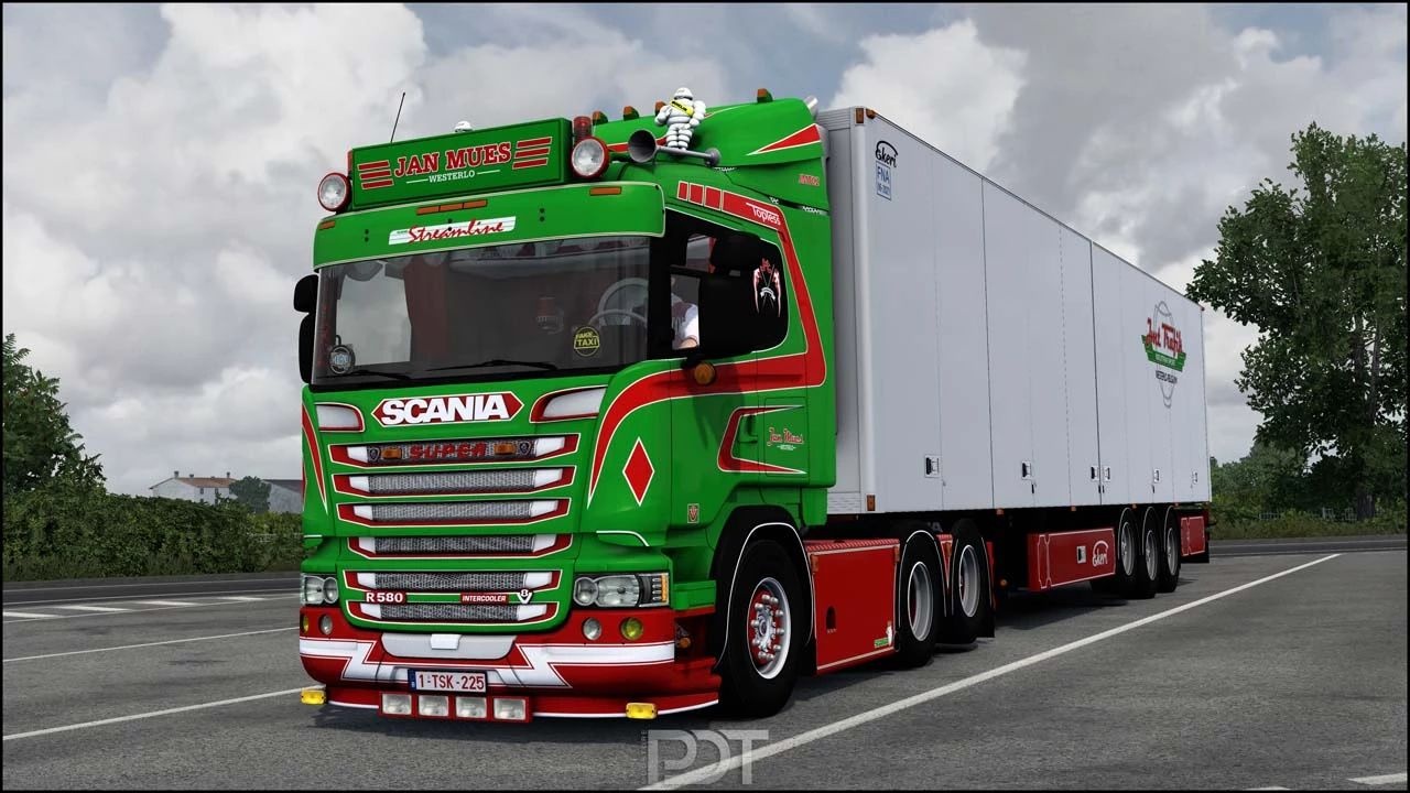 МОД Scania R580 Jan Mues + Trailer v12.0 ДЛЯ EURO TRUCK SIMULATOR 2