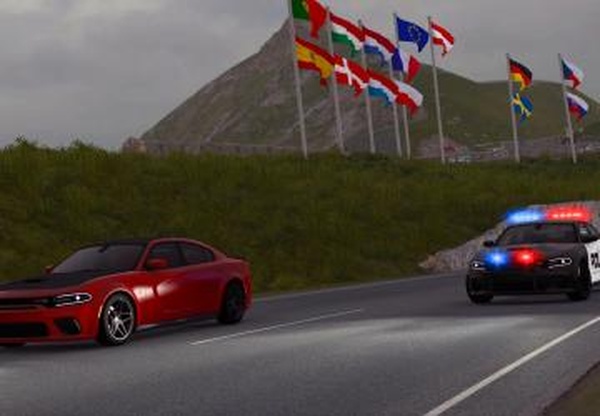 Мод Dodge Charger SRT Hellcat Widebody 2021 версия 2.0 для Euro Truck Simulator 2 (v1.60.x, 1.61.x)