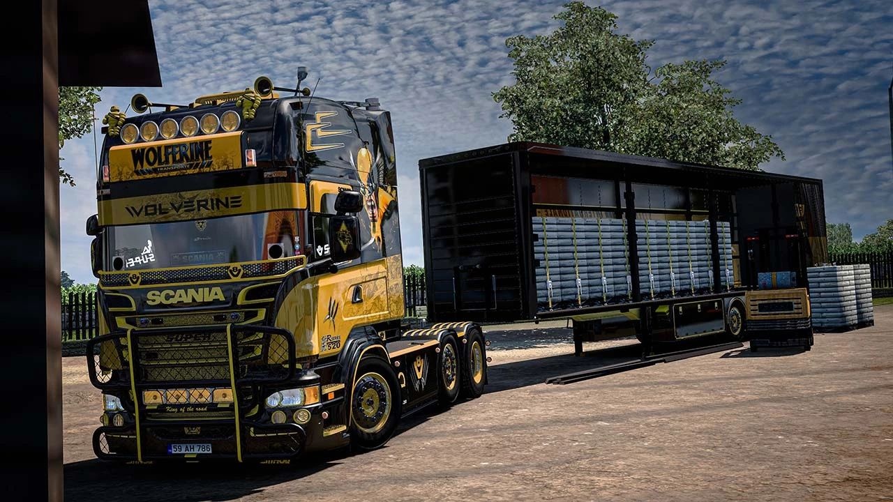 МОД Scania V8K R520 + Trailer v1.60 ДЛЯ EURO TRUCK SIMULATOR 2